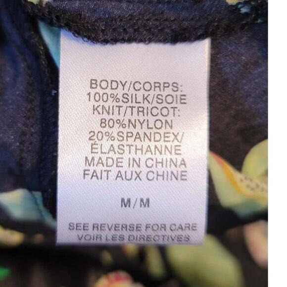 CAMI NYC Darby Silk Bodysuit Kiwi Floral Medium NWOT - Picture 4 of 7